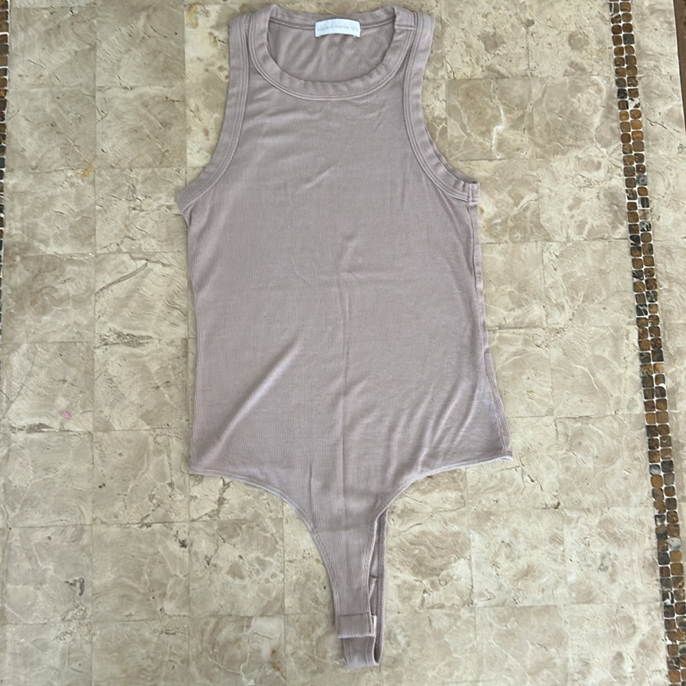 House of Harlow 1960 Ribbed Sleeveless Bodysuit Tank Top Women’s Size M